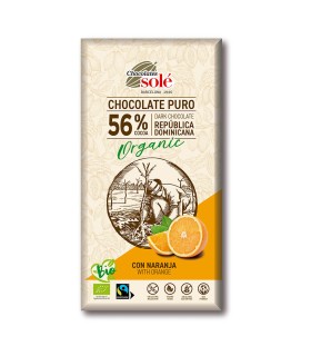 Chocolate Puro con Naranja 100g BIO