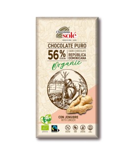 Chocolate Puro con Jengibre 100g BIO
