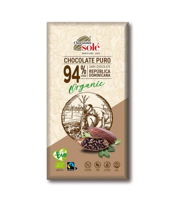 Chocolate Puro 94% Cacao 100g BIO